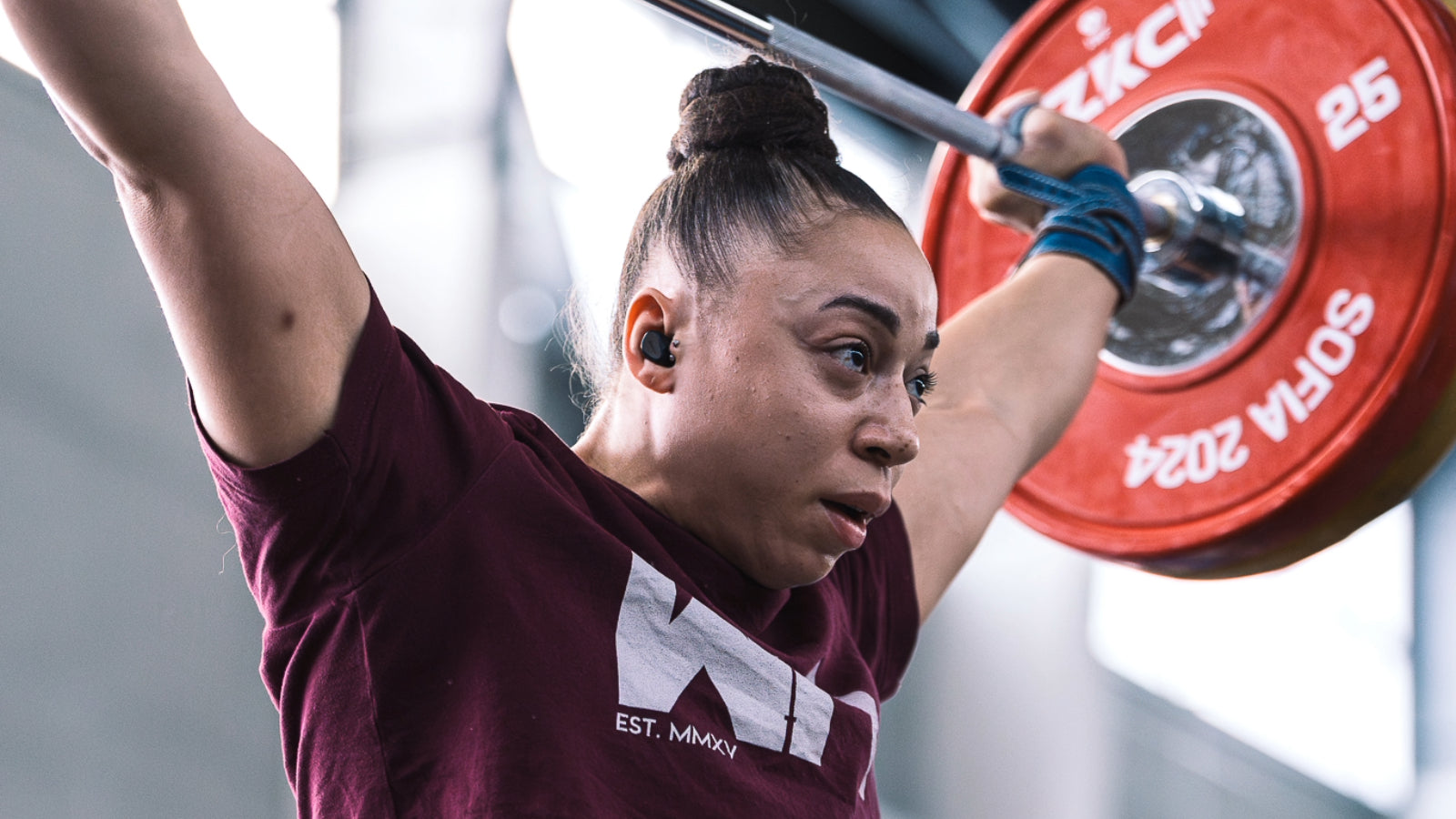 Solfrid Koanda at the European Weightlifting Championships