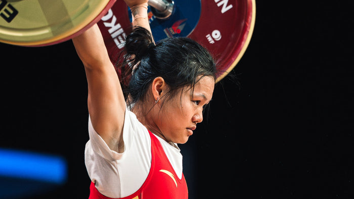 Zhao Jinhong at the Asian Weightlifting Championships